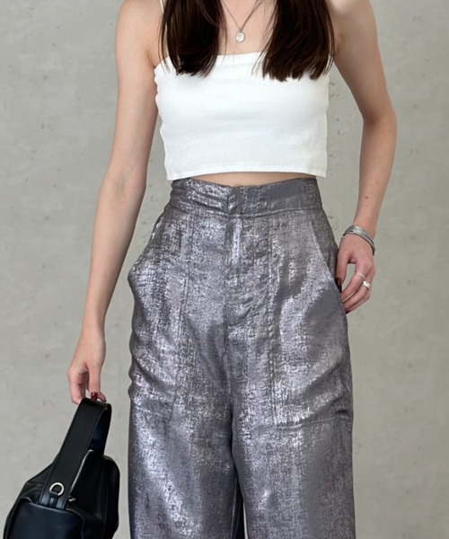 Per sist ence（パーシエンス） パンツ メタリックシャイニータック