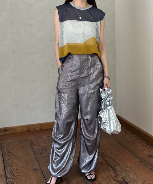 Per sist ence（パーシエンス） パンツ メタリックシャイニータック