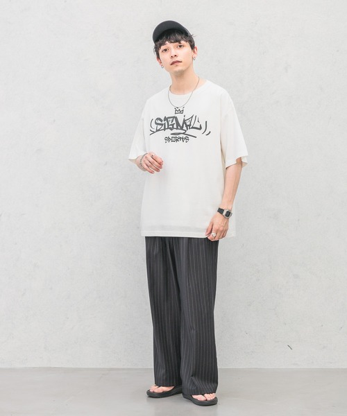 RAGEBLUE（レイジブルー） スラックス ストライプタックワイド