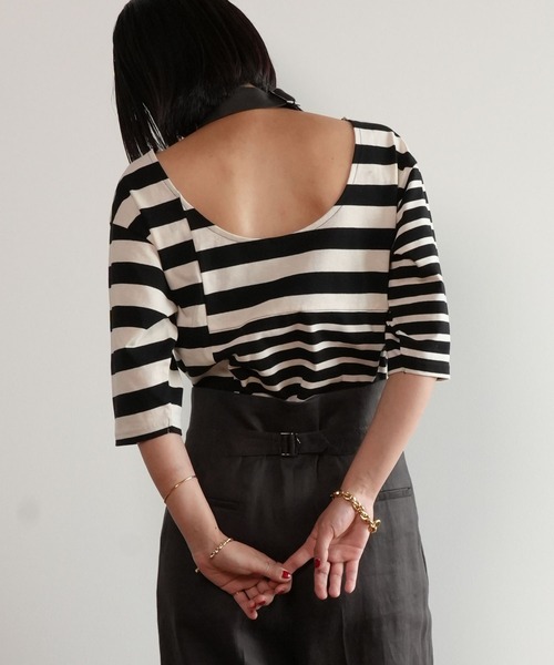 tシャツ 「BENCH MARKING SHIRT」「別注」バックオープンプルオーバー レディース