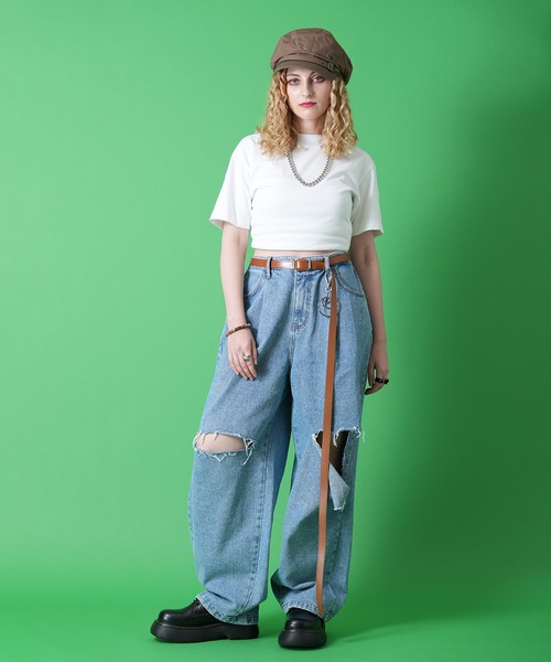 ANN DEMEULMEESTER レザー・ロングベルト ankoROCK ベルト an meets zakka レザーロングベルト / メンズ