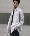 シャツ CUT-OFF HEM STRIPE ...の詳細画像5
