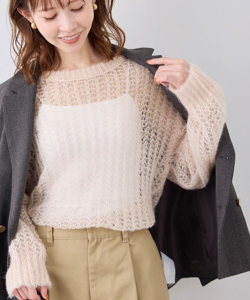 シアーモヘア混ニットプルオーバー ROPE' PICNIC｜シアーモヘア混ニットプルオーバー | Rakuten