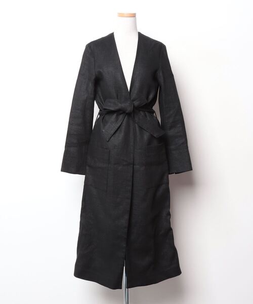 美品　Demi-Luxe BEAMS ノーカラーコート Demi-Luxe BEAMS 「Demi-Luxe BEAMS」 ノーカラーコート 36