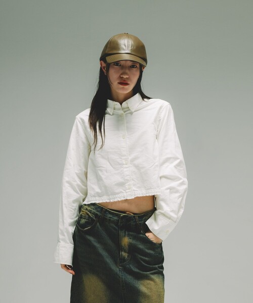 ブラウス シャツ NAUTICA/ノーティカ オックスフォード カットオフショート丈シャツ レディース | FREAK'S STORE | 10