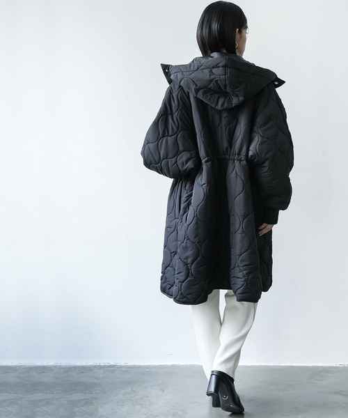 mili an deni（ミリアンデニ） モッズコート コート キルトフード付き