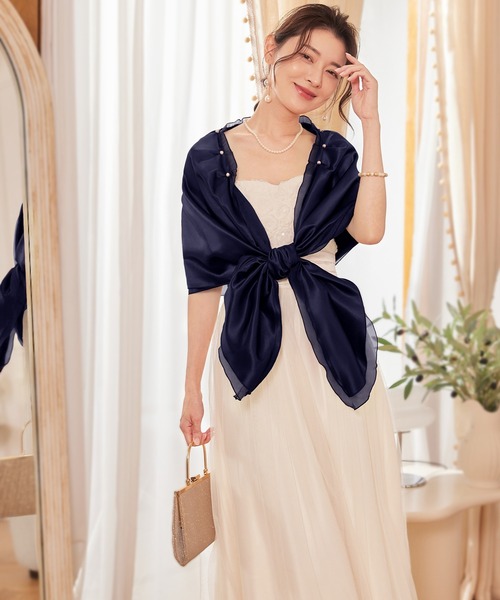 新品 ミニドレス ストール付き DRESS+（ドレスプラス） マフラー ストール ストール ショール