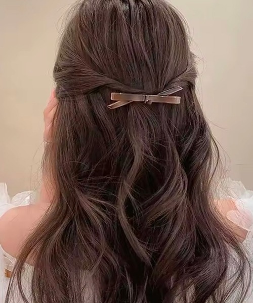 ヘアクリップ 「 ammy. / エイミードット 」 カラー リボン バレッタ
