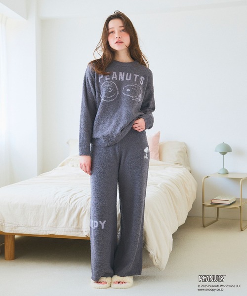 PEANUTS パジャマ ルームウェア 「PEANUTS/ピーナッツ」SNOOPYもこもこ