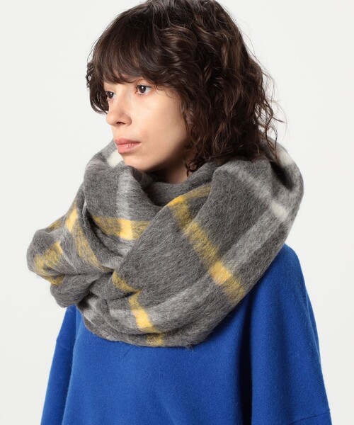 【美品】アソースメレ　ウィンドペンシャギーストール ASAUCE MELER ストール マフラー ウィンドウペンシャギー