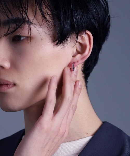 LION HEART フープピアス(片耳用) ピアス 片耳用 ライオンハート メンズ フープ ステンレス LION