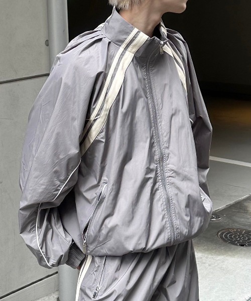 ジャケット・アウター set up side line track Chikashitsu +】set up side line track blouson | OUR BRAND