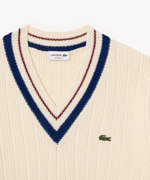 Lacoste Vネックセーター 3色セット LACOSTE｜Vネックリブニットセーター | Rakuten Fashion(楽天