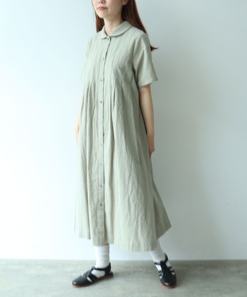 bulle de savonフレンチリネン セーラーカラーワンピース bulle de savon（ビュルデサボン）の「60s フレンチリネン