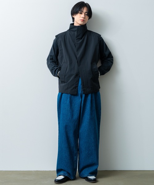 マルチサイズ ベスト ジレ ルーズシルエットベスト レディース SINSS ベスト ジレ Loose silhouette nylon vest / ルーズ