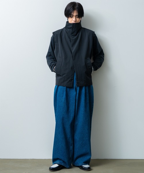 ベスト・ジレ Easy vest BLU AMBIDEX Store ○80/2GVラチネ SURGICAL VEST(F NAVY): FLAT-cic