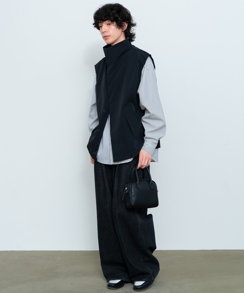 ベスト ジレ nylon vest レディース SINSS ベスト ジレ Loose silhouette nylon vest / ルーズ
