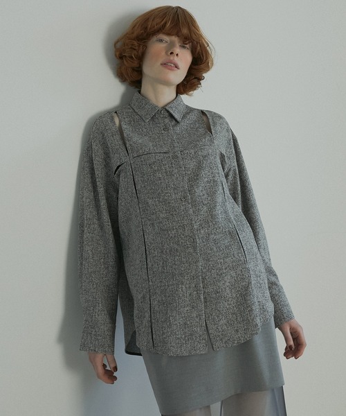 ブラウス シャツ スラッシュオーバーサイズシャツ / Slash Oversize Shirts レディース