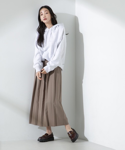 モカグレー プリーツスカート ツイル ひざ下 プリーツスカート | Thom Browne