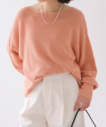 【2024SS】SLOBE IENA リネン混畦ニット ホワイト リネン混畦ニット（ニット／セーター）｜SLOBE IENA（スローブ