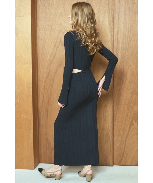 Estella.K ワンピース Alessia Knit Dress カットアウトランダム
