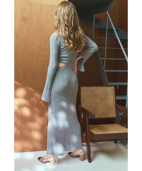 Estella.K ワンピース Alessia Knit Dress カットアウトランダム