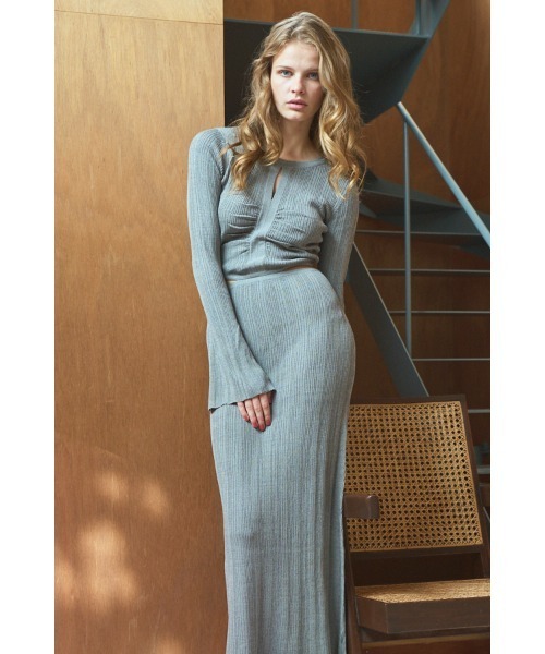Estella.K ワンピース Alessia Knit Dress カットアウトランダム