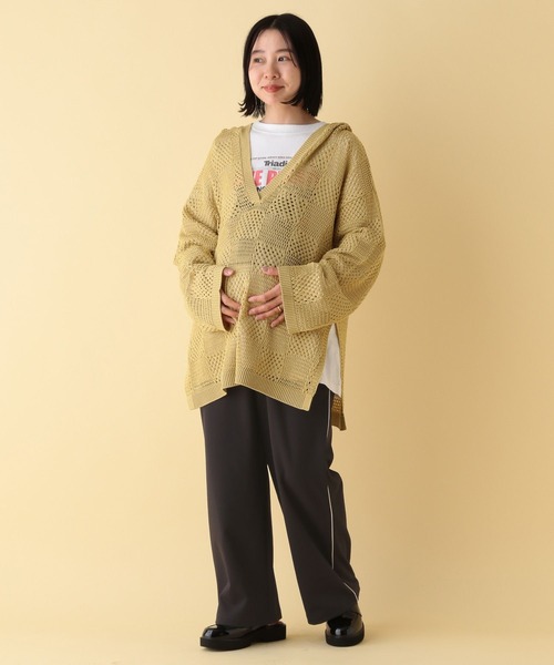 マタニティ Bona 産前・産後対応】マタニティ／リブフレアパンツ 582046