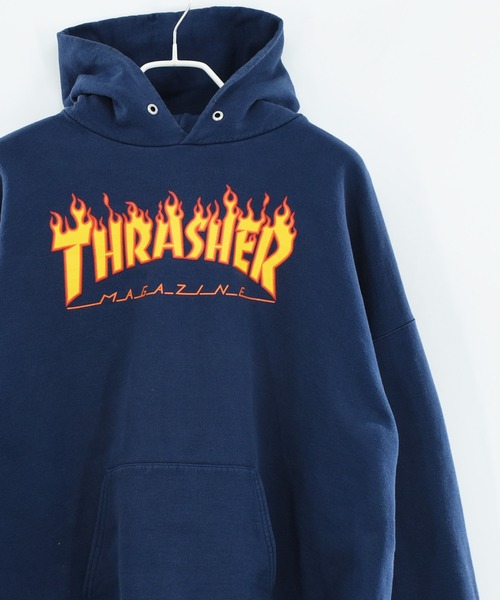 THRASHER パーカー 「ヴィンテージ古着」THRASHER ロゴプリント プル 