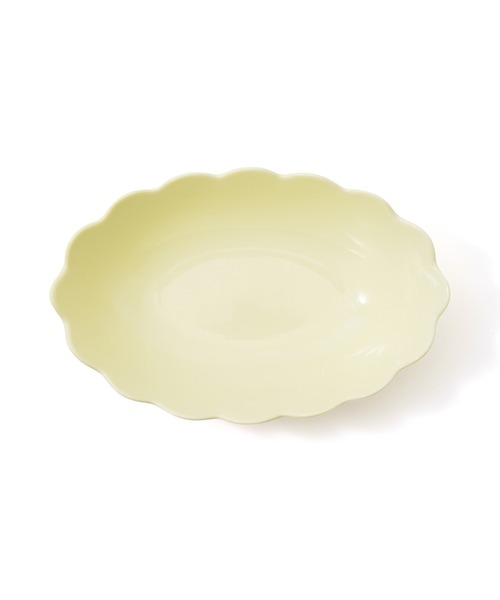 Francfranc（フランフラン） 食器 うねうね オーバルボウル イエロー
