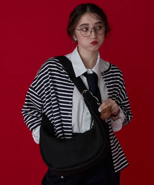 【ch!iiibag】ワイドベルトショルダー　キャメル　大人気 Ch!iii BAG（チーバック）の「【ch!iii】wide belt boston