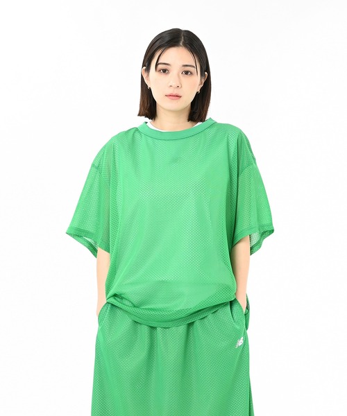 New Balance tシャツ メッシュショートスリーブTシャツ