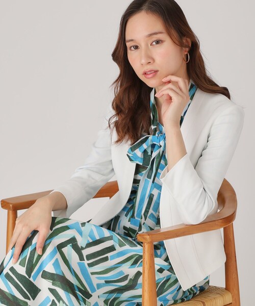 ★ぴーさま★COUP DE CHANCE日本製ノーカラージャケット、スカート40 COUP DE CHANCE（クードシャンス） ジャケット ノーカラージャケット