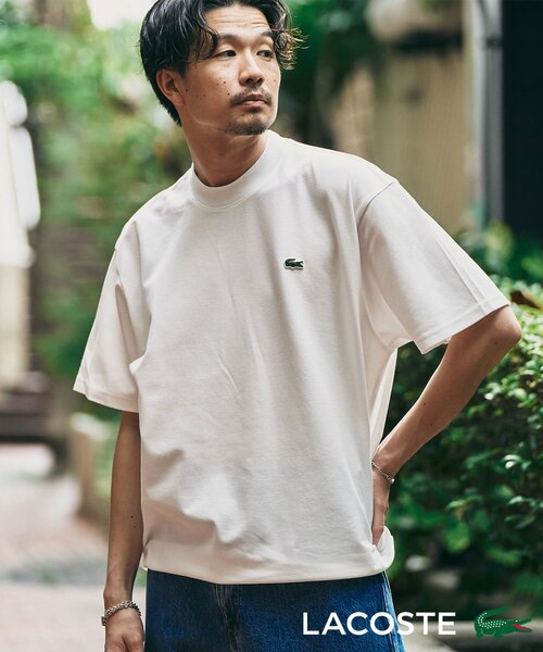 【別注・完売必至 国内発】 LACOSTE モックネック Tシャツ LACOSTE (ラコステ) 別注 モックネック Tシャツ（Tシャツ