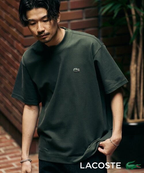 別注・完売必至 国内発 LACOSTE マイクロカノコ モックネックTEE LACOSTE tシャツ / ラコステ 417別注 マイクロカノコ モック