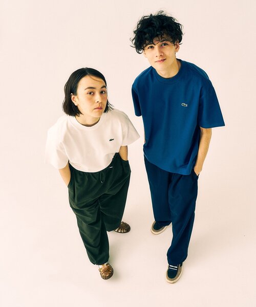 別注・完売必至 国内発 LACOSTE マイクロカノコ モックネックTEE LACOSTE tシャツ / ラコステ 417別注 マイクロカノコ モック