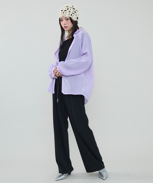 SEN TOKYO tシャツ フェミニンな要素をプラス。ウエストレース 水玉