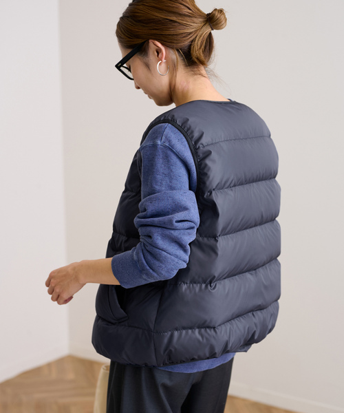 FRAMeWORK（フレームワーク） ダウンベスト FREE グリーン レディース