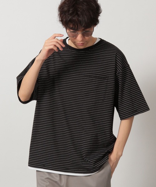tシャツ ボーダーワッフルレイヤーT / 323577 メンズ | LAKOLE | 02