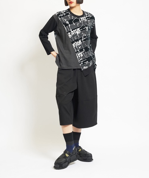 tシャツ モーツァルトスコアＰ天竺　ステップＴ レディース メンズ gomme tシャツ モーツァルトスコアP天竺 ステップT レディース