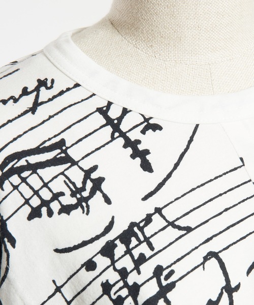 tシャツ モーツァルトスコアＰ天竺　ステップＴ レディース メンズ gomme tシャツ モーツァルトスコアP天竺 ステップT レディース