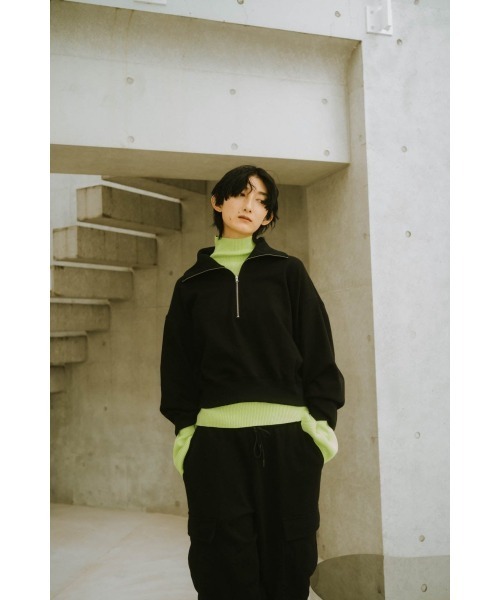 トレーナー スウェット half zip sweat tops(unisex) レディース