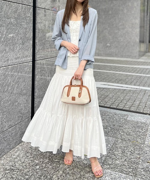 the virgins レースコットンスカート White the Virgins cotton skirt | the Virgins