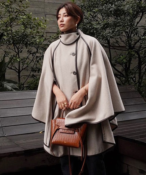 ETRE TOKYO（エトレトウキョウ） ポンチョ FREE ブラウン レディース