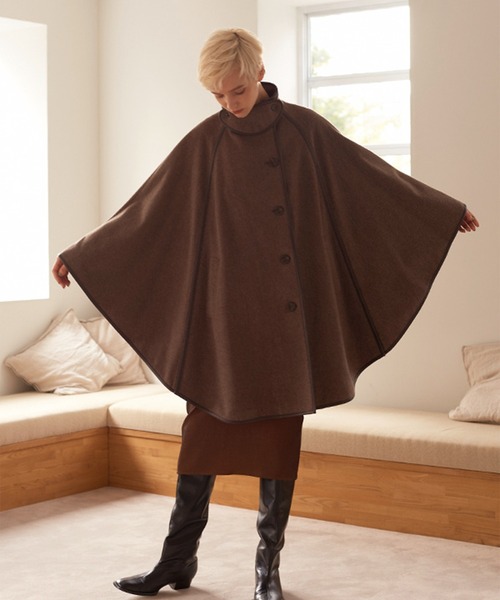 ETRE TOKYO（エトレトウキョウ） ポンチョ FREE ブラウン レディース