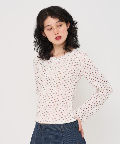 トップス Tina:Jojun セール】カットレース シアートップス TINA：JOJUN（シャツ