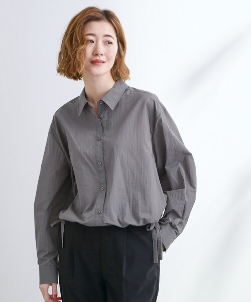 grove（グローブ） ブラウス シャツ 「UVカット/洗える」クロップド