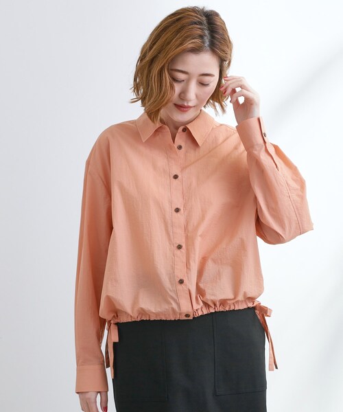 grove（グローブ） ブラウス シャツ 「UVカット/洗える」クロップド