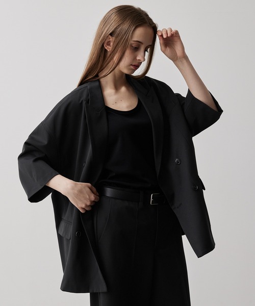 CLEL テーラードジャケット　ブラック CLEL ジャケット テーラードジャケット 「CLEL」Loose Cord Lace
