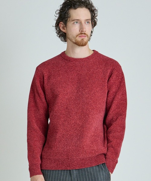編み込みニットMEN'SBIGI MEN'S BIGI（メンズビギ） セーター ニット メランジ調モールニット